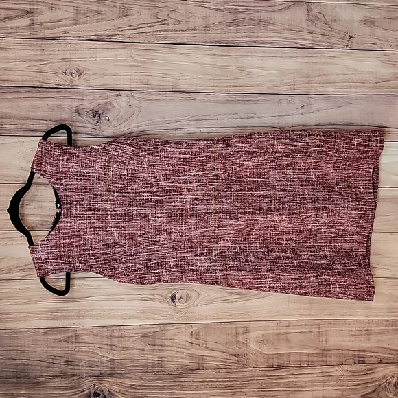 🪡 Adam Lippes Red Tweed Sheath Dress, Sz 8 - Picture 4 of 12